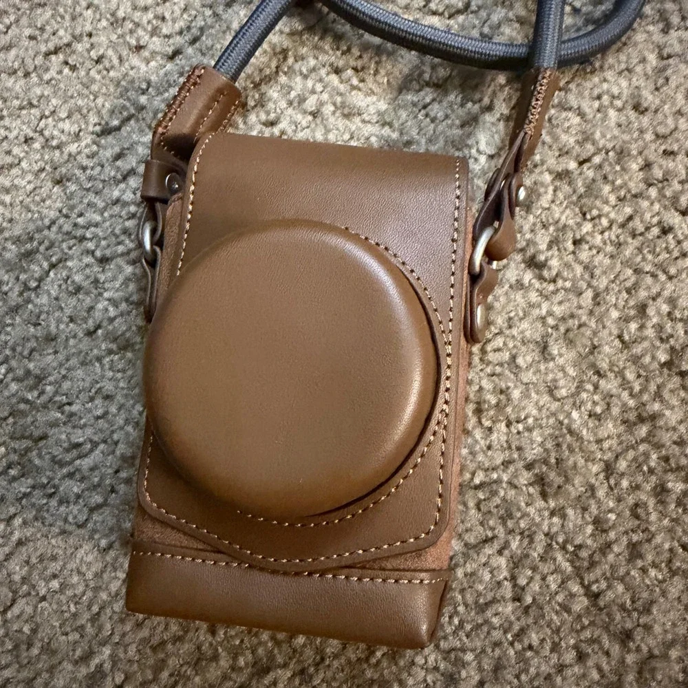 SmallRig Brown Leather Camera Case for Fujifilm X100V with Rope Neck Strap